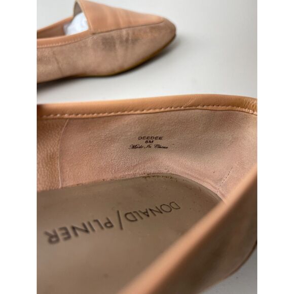 Donald Pliner Deedee Loafers Metallic Rose Gold Leather Flats 6M - Picture 6 of 6